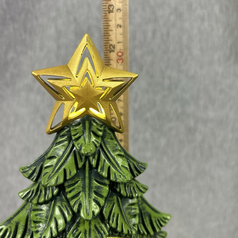 Holiday Traditions Illuminated Glitter Tree Santa Snow Globe Christmas-Works! - Picture 14 of 16